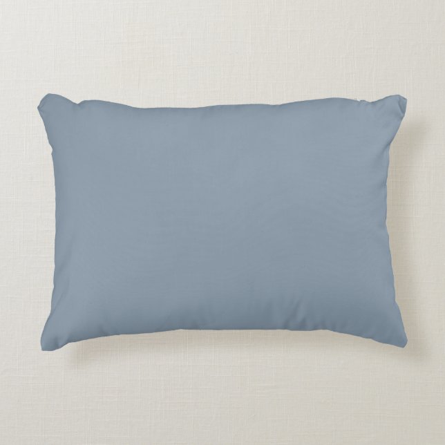 Dusty Blue Solid Color Accent Pillow (Front)