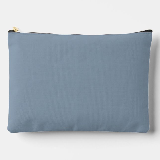 Dusty Blue Solid Color Accessory Pouch (Front)