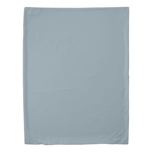Dusty Blue Solid Color Duvet Cover (Front)