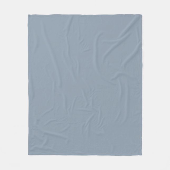 Dusty Blue Solid Color Fleece Blanket (Front)