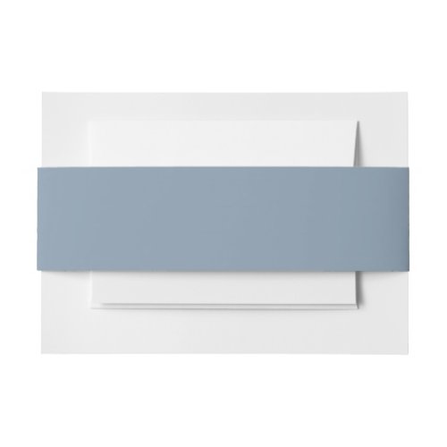 Dusty Blue Solid Color Invitation Belly Band