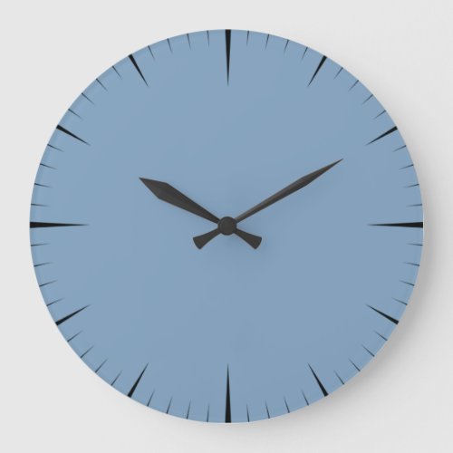 Dusty Blue solid color  Large Clock