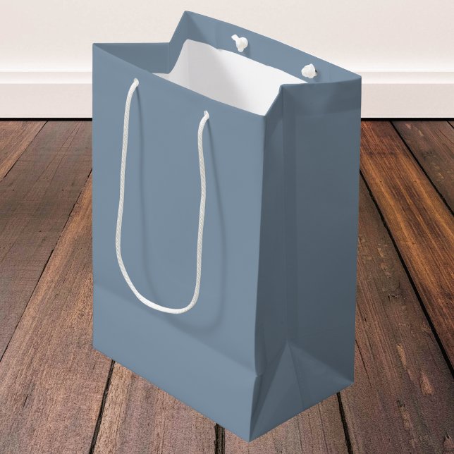 Dusty Blue Solid Color Medium Gift Bag (Creator Uploaded)
