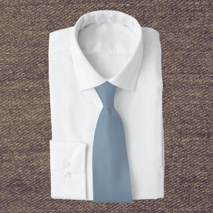 Dusty Blue Solid Color Neck Tie