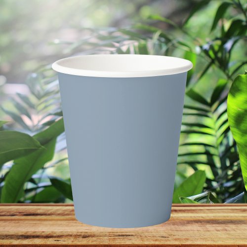 Dusty Blue Solid Color Paper Cups
