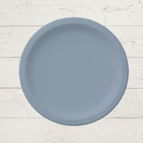 Dusty Blue Solid Color  Paper Plates