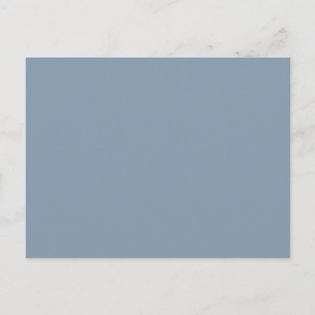 Dusty Blue Solid Color Postcard (Front)