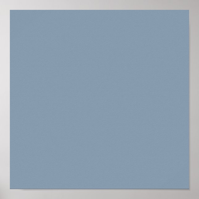 Dusty Blue Solid Color Poster (Front)