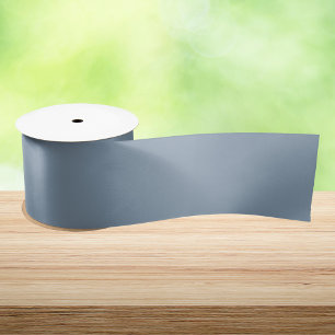 Dusty Blue Solid Color Satin Ribbon