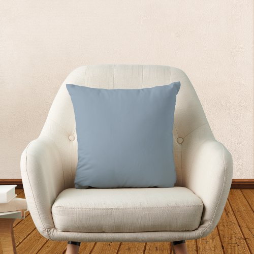 Dusty Blue Solid Color Throw Pillow