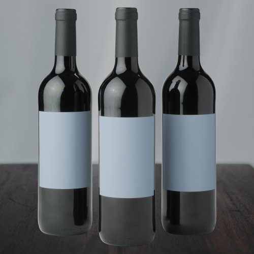 Dusty Blue Solid Color Wine Label