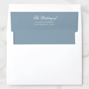 Dusty Blue Solid Modern Minimalist Envelope Liner