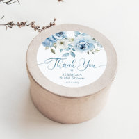 Dusty blue Something blue bridal thank you