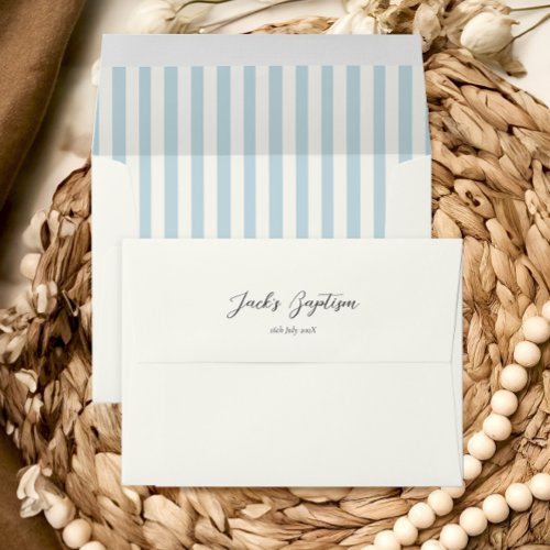 Dusty Blue Striped Envelope
