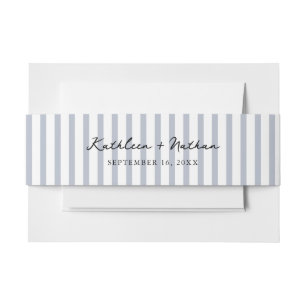 Dusty Blue Striped Wedding Belly Band