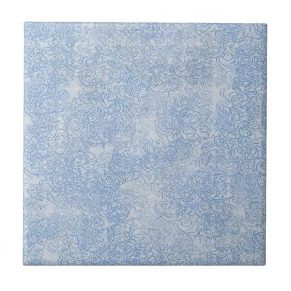 Dusty Blue Swirls Tile