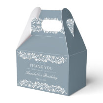 Dusty Blue Talavera Fiesta Birthday Dessert Favor Boxes