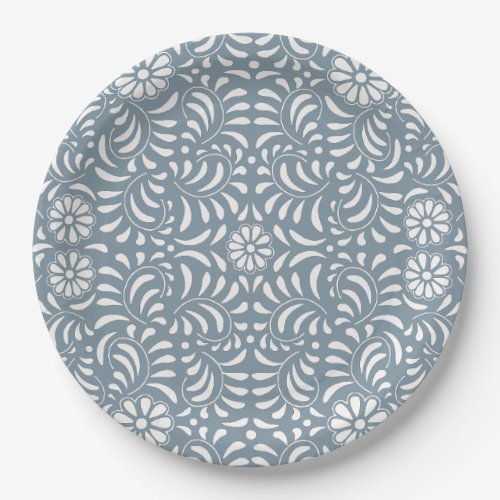 Dusty Blue Talavera Tile Spanish Style Fiesta