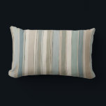 Dusty Blue Teal Sage Beige Stripe Lumbar Pillow<br><div class="desc">A serene and sophisticated home decor print featuring elegant stripes in dusty blue,  teal,  sage,  and beige. The soft,  muted tones create a calming ambiance,  perfect for accenting modern,  coastal,  or minimalist interiors. Ideal for bedroom and living room decor,  this design adds a touch of effortless style and warmth.</div>