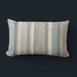Dusty Blue Teal Sage Beige Stripe Lumbar Pillow<br><div class="desc">A serene and sophisticated home decor print featuring elegant stripes in dusty blue,  teal,  sage,  and beige. The soft,  muted tones create a calming ambiance,  perfect for accenting modern,  coastal,  or minimalist interiors. Ideal for bedroom and living room decor,  this design adds a touch of effortless style and warmth.</div>