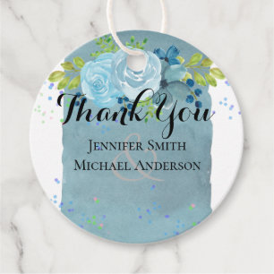 Dusty Blue Teal Wedding Trending Budget Favor Tags