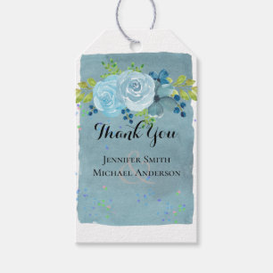 Dusty Blue Teal Wedding Trending Budget Gift Tags