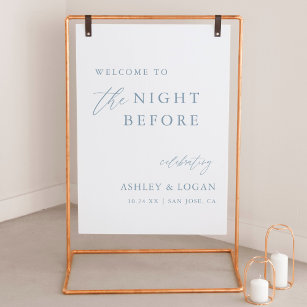 Dusty Blue The Night Before Rehearsal Dinner  Poster