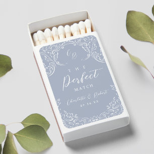 Dusty Blue The Perfect Match Vintage Monogram