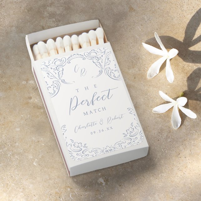 Dusty Blue The Perfect Match Vintage Monogram (Dusty Blue The Perfect Match Vintage Monogram)