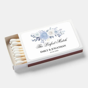 Dusty Blue The perfect match wedding matchboxes