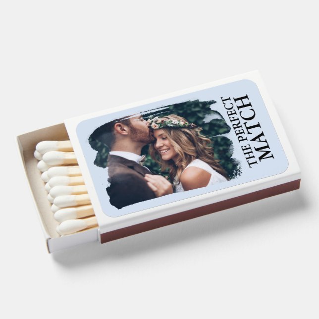 Dusty Blue The Perfect Match Wedding Matches (Front Open)