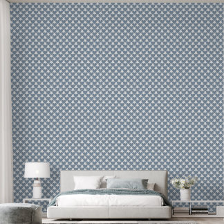 Dusty Blue Tranquility: Removable - Serene Hearts Wallpaper