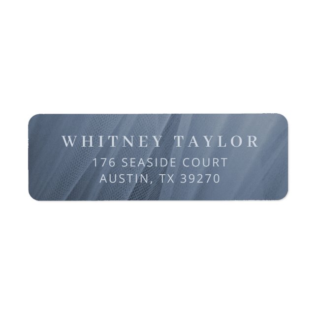 Dusty Blue Tulle Texture Label (Front)