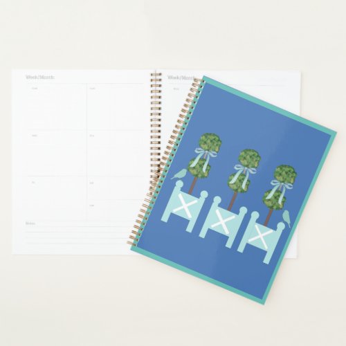 Dusty Blue Turquoise Topiary Bird Stickers Planner