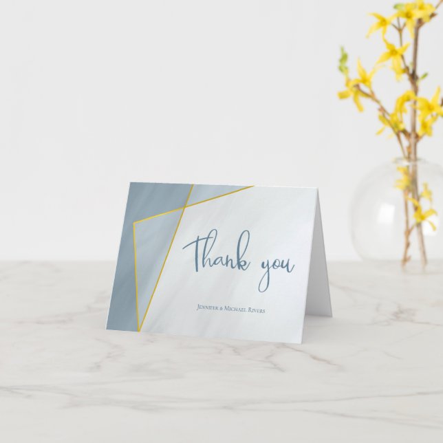 dusty blue typography wedding or any occasion card (Yellow Flower)