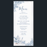 Dusty Blue Victorian Garden Afternoon Tea Menu<br><div class="desc">Dusty Blue Victorian Garden Afternoon Tea Menu Card</div>