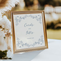 Dusty Blue Vintage Chinoiserie Cards & Gifts