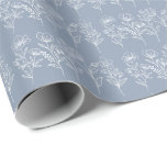 Dusty Blue Vintage Floral Bridal Weddings Wrapping Paper<br><div class="desc">Floral,  botanical,  dusty blue,  modern,  elegant,  abstract,  vintage,  pretty bridal shower wrapping paper. Rustic,  simple,  flowers pattern wrapping paper. Perfect for Weddings,  birthday.</div>