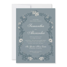 Dusty Blue Vintage Floral Wedding