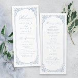 Dusty Blue Vintage Frame Elegant Script Wedding Program<br><div class="desc">Elegant vintage ornamental frame border design with stylish script in dusty blue color,  simple and classic,  great wedding programs for modern classic wedding,  romantic vintage wedding,  and formal traditional wedding. 
See all the matching pieces in collection.</div>