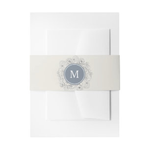Dusty Blue Vintage Monogram Belly Band