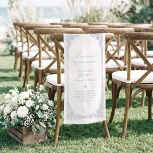 Dusty Blue Vintage Reserved Seat In Loving Memory Banner