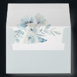 dusty blue watercolor floral envelope<br><div class="desc">An elegant watercolor boho floral design for your invitation envelopes. The dusty blue color on this envelope can be personalized.</div>