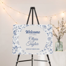 Dusty Blue Watercolor Floral Wedding