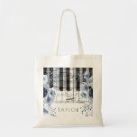 Dusty Blue Watercolor Flowers Piano Tote Bag at Zazzle