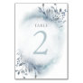dusty blue watercolor flowers Table Number 2