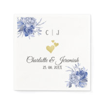 Dusty Blue Watercolor Succulent Floral Wedding