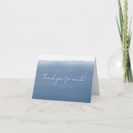 Dusty Blue Watercolor Thank You Card