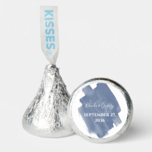 Dusty Blue Watercolor Wedding Hershey®'s Kisses®