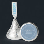 Dusty Blue | Wavy Scallop Border Bridal Shower Hershey®'s Kisses®<br><div class="desc">Perfect for spring or summer garden bridal showers,  this elegant design features a wavy scallop border on a dusty blue background. Personalize these bridal shower treats with your event name.</div>